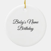 かわいいキリンスケッチ、サファリ動物 セラミックオーナメント (裏面)