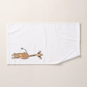 かわいいキリンスケッチ、サファリ動物 バスタオルセット (ハンドタオル)