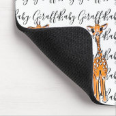 かわいいキリンスケッチ、サファリ動物 マウスパッド (コーナー)