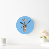 かわいいキリンスケッチ、サファリ動物 ラウンド壁時計 (ホーム)