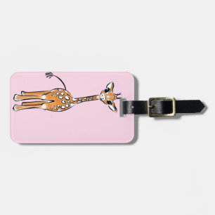 かわいいキリンスケッチ、サファリ動物 ラゲッジタグ