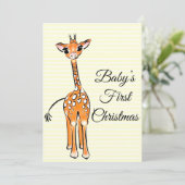 かわいいキリンスケッチ、サファリ動物 招待状 (スタンド正面)