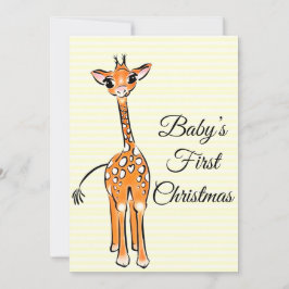 かわいいキリンスケッチ、サファリ動物 招待状