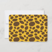 かわいいキリンパーソナライズされた文房具セット サンキューカード (裏面)