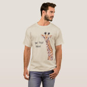 かわいいキリンパーソナライズされた Tシャツ (正面フル)
