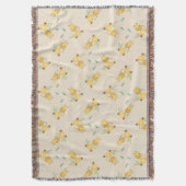 かわいいキリンフローラライトブラウン スローブランケット (正面縦)