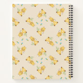 かわいいキリンフローラライトブラウン ノートブック (裏面)