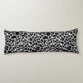 かわいいキリンプリントラベンダーパープルボウ名付き ボディピロー (裏面)