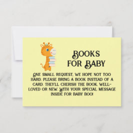 かわいいキリンベビーの本が本を持っている 招待状