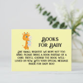 かわいいキリンベビーの本が本を持っている 招待状 (スタンド正面)