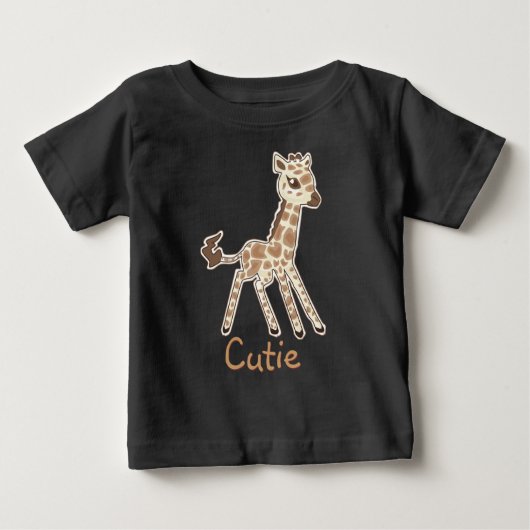 かわいいキリンベビーシャツ ベビーTシャツ (正面)
