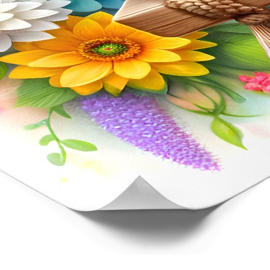 かわいいキリンベビー子供部屋 ポスター (角)