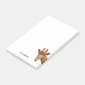 かわいいキリン動物名前カスタマイズ ポストイット (アングル)