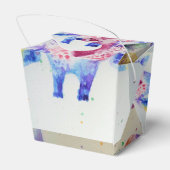 かわいいキリン動物園の動物のお誕生日ケーキお願いボックス フェイバーボックス (裏面サイド)