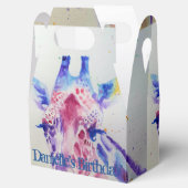 かわいいキリン動物園の動物のお誕生日ケーキお願いボックス フェイバーボックス (オープン)