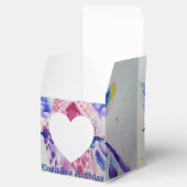 かわいいキリン動物園の動物のお誕生日ケーキお願いボックス フェイバーボックス (オープン)