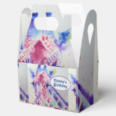 かわいいキリン動物園の動物のお誕生日ケーキお願いボックス フェイバーボックス (オープン)