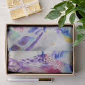 かわいいキリン動物園の動物のパターン水色 薄葉紙 (ギフト)