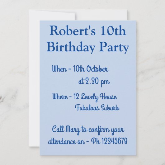 かわいいキリン動物園の動物誕生日子供招待状 招待状 (裏面)