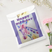 かわいいキリン動物園パーティー名入れギフトバッグ フェイバーバッグ (封をした状態)