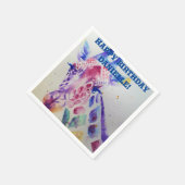 かわいいキリン動物園装飾テーブルナプキン スタンダードカクテルナプキン (角)