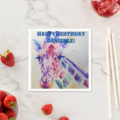 かわいいキリン動物園装飾ナプキン スタンダードカクテルナプキン (インサイチュ)