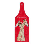 かわいいキリン夫婦サンダー_コーブ カッティングボード (正面)