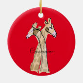 かわいいキリン夫婦サンダー_コーブ セラミックオーナメント (裏面)