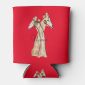 かわいいキリン夫婦サンダー_コーブ 缶クーラー (正面)