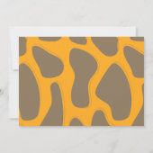 かわいいキリン幼児の誕生日 招待状 (裏面)