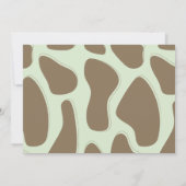 かわいいキリン幼児の誕生日 招待状 (裏面)