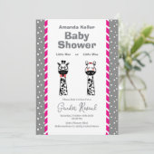 かわいいキリン性別リビール招待状 招待状 (スタンド正面)