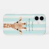 かわいいキリン携帯ケース！ iPhone 16ケース (裏面横)