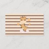 かわいいキリン星ベビーシャワービジネスカード 名刺 (裏面)