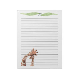 かわいいキリン書サファリ動物の文房具 ノートパッド