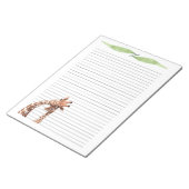 かわいいキリン書サファリ動物の文房具 ノートパッド (アングル)