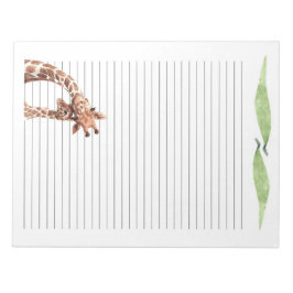 かわいいキリン書サファリ動物の文房具 ノートパッド