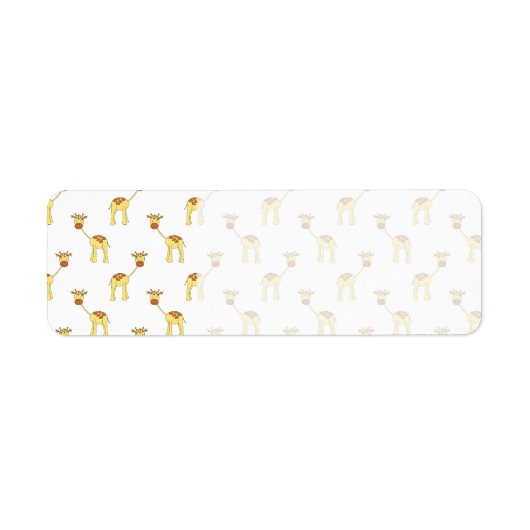 かわいいキリン柄。 ラベル (正面)