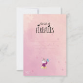 かわいいキリン水彩 招待状 (裏面)