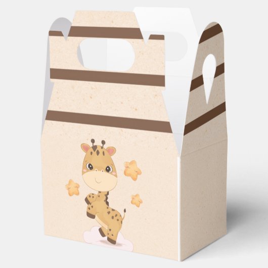 かわいいキリン漫画スター赤ちゃんシャワーお願いボックス フェイバーボックス (オープン)