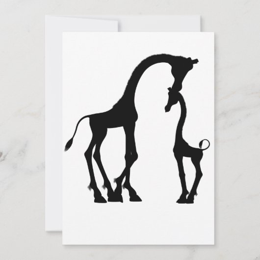 かわいいキリン男女兼用ベビーシャワー招待状 招待状 (裏面)