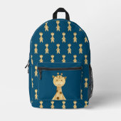 かわいいキリン男女兼用 プリントバックパック (正面)