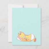 かわいいキリン赤ちゃんのシャワー招待状 招待状 (裏面)