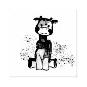 かわいいキリン赤ちゃんガールシャワー ラバースタンプ (インプリント)