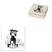 かわいいキリン赤ちゃんガールシャワー ラバースタンプ (押印)