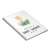 かわいいキリン赤ちゃんシャワーギフトリストノート ノートブック (右側)