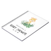 かわいいキリン赤ちゃんシャワーギフトリストノート ノートブック (左側)