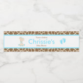 かわいいキリン赤ちゃんシャワーパーティー ペットボトルラベル (シングルラベル)