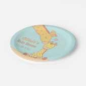 かわいいキリン赤ちゃんシャワー用品 ペーパープレート (アングル)