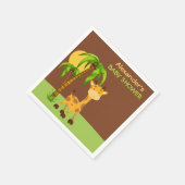 かわいいキリン赤ちゃんシャワー紙ナプキンス スタンダードカクテルナプキン (角)